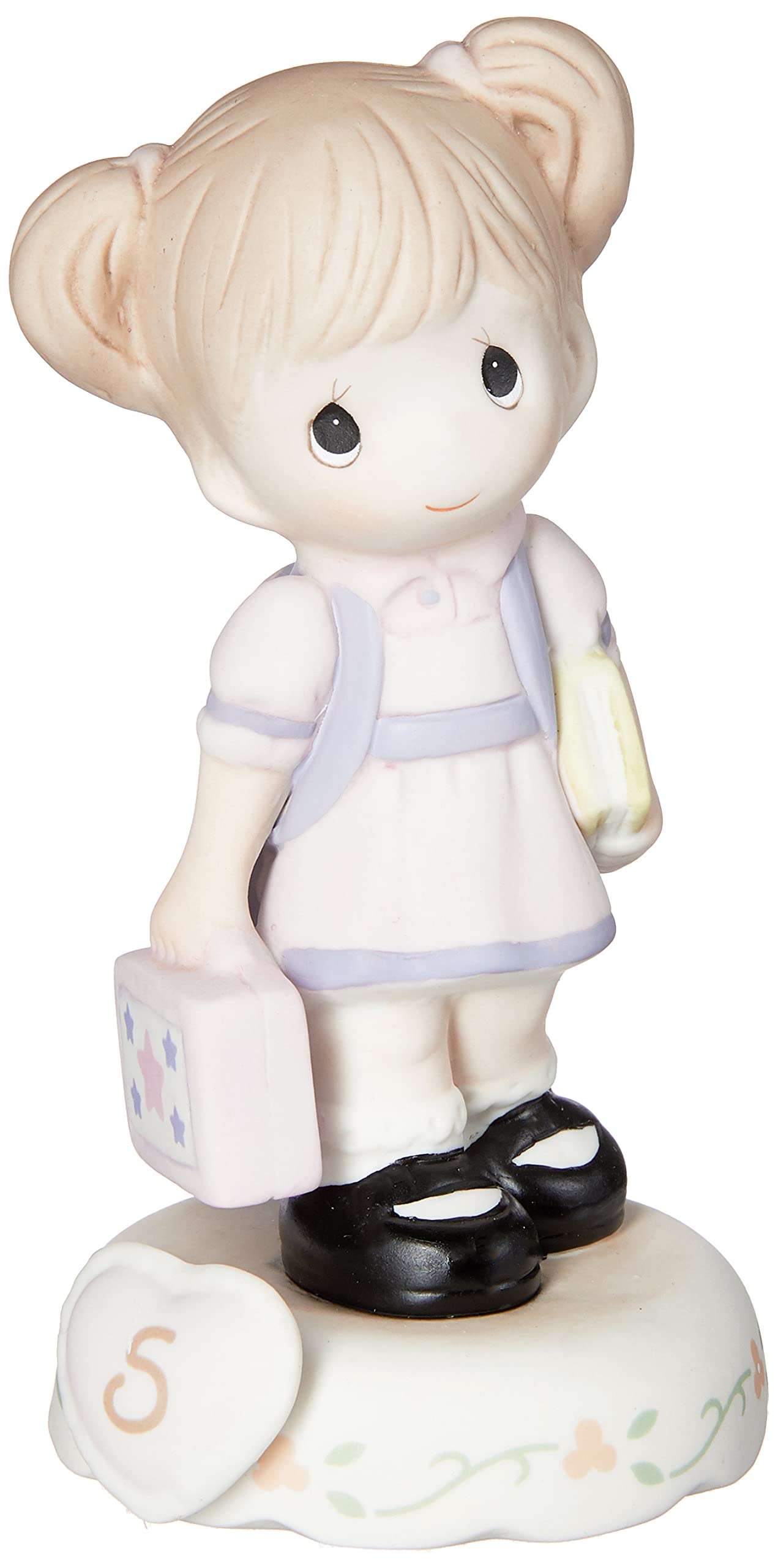 Precious Moments 152011B Growing In Grace, Age 5 Girl Bisque Porcelain Figurine Brunette