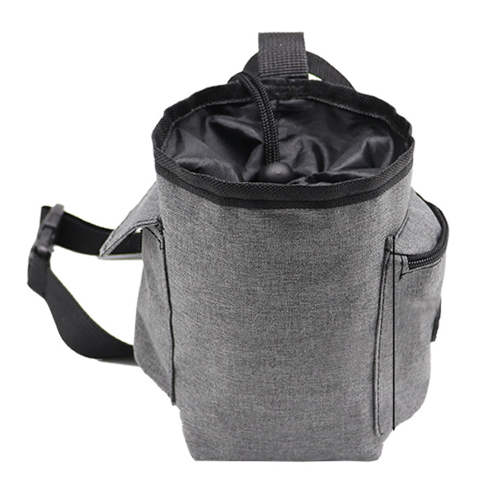 Adjustable Chalk Bag Bucket Magnesium Chalk Bag Climbing Chalk Bag For Rock Climbing Gymnastics Weightlifting Powerlifting Crossfit Calisthenics Cycling Dancing Parkour Freerunning (Gray)