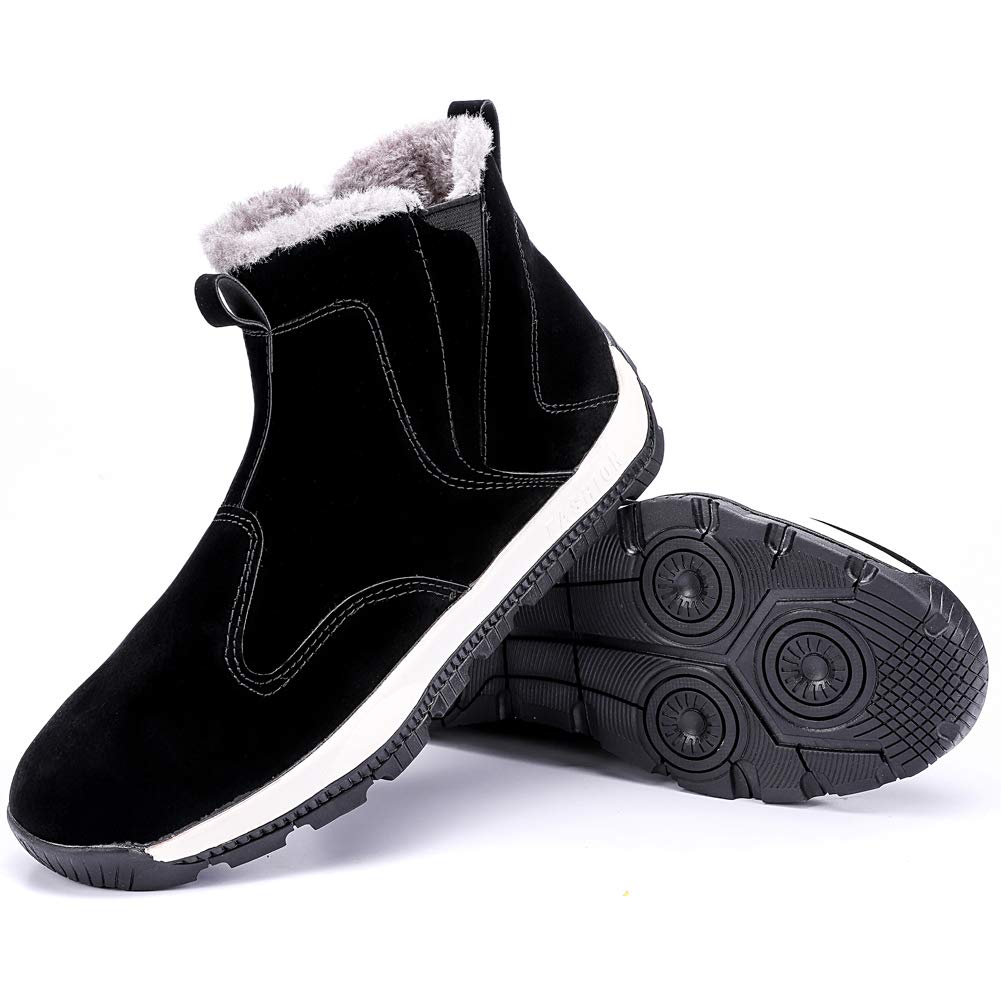 MARITONY Snow Boots Sneakers for Men, Waterproof Winter Warm Anti-Skid Ankle Outdoor High Top Chukka Shoes