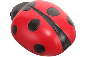 VALICLUD Outdoor Garden Key Hider Faux Rock Hide Box with Seven-ladybug Design, Weather-resistant House Key