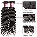 Beauty Forever Virgin Brazilian Hair Deep Curly Wave Bundles with 13x4 Ear to Ear Lace Frontal Closure 100% Unprocessed Human Hair Extensions(14 16 18+12 frontal)