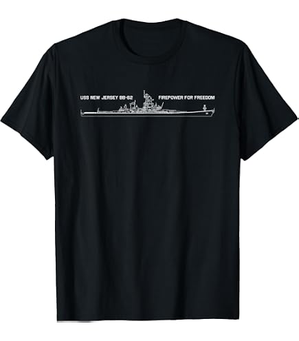 Amazon.com: USS New Jersey BB-62 T-Shirt T-Shirt : Clothing, Shoes