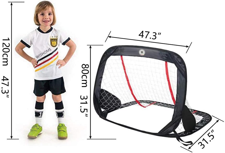 WISHOME 4ft Foldable Kids Pop-Up Soccer Goals for Backyard Outdoors Portable Square Soccer Net with Carrying Bag Practice Training Sports Toys Gift for Kids (Set of 2) : Sports & Outdoors