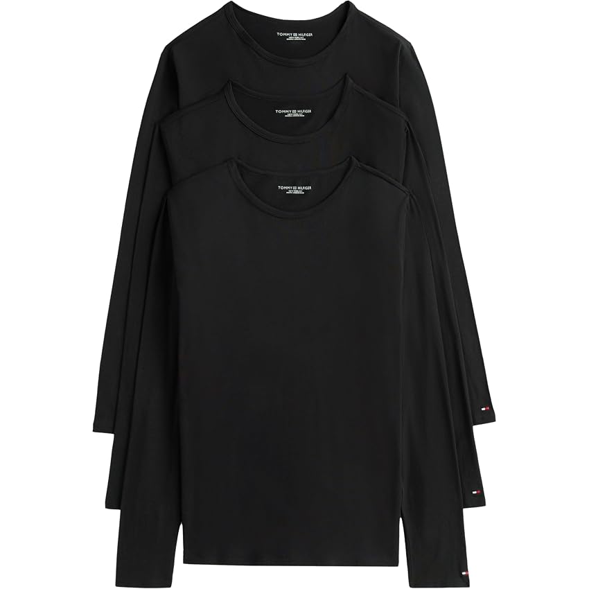 Tommy Hilfiger Magliette Maniche Lunghe Uomo Confezione da 3 Basic