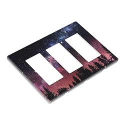 Forest Starry Night Sky Galaxy 3 Gang Triple