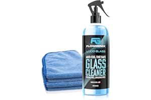 Flowgenix Window and Glass Cleaner Streak Free for Cars - Ammonia Free, Tinted Window Safe, Auto Glass Cleaner for Windows, Mirrors, Navigation Screens; Car, Truck, SUV and Home Use