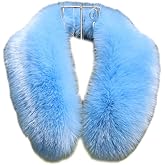 Modelshow Faux Fur Hood Trim Replacement Collar Detachable Scarf Wrap for Coat Sweater Jacket