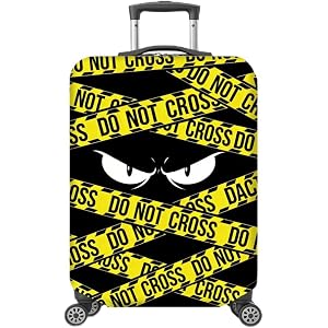 MAYJOYDIY Danger Warning Line Luggage Cover DONOT CROSS Elastic Baggage Covers Dust-Proof Suitcase Sleeve Anti-Scratch Washab
