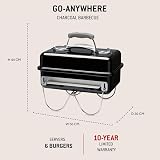 Weber Go-Anywhere Charcoal Portable BBQ with Folding Legs 42x26 cm view 3