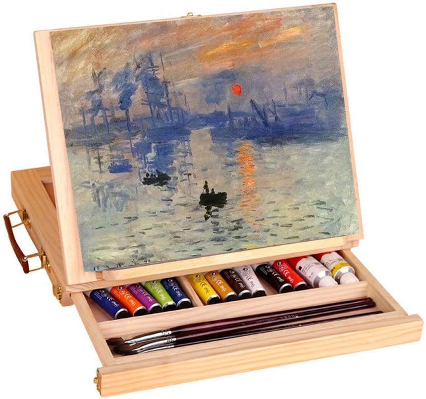 Creative Mark Pastel Storage Box, 2 Drawer Wood Storage Box, Sturdy & Stackable, Perfect for Pastels, Art Tools, Paint Brushes & Makeup Brushes, Pastels, Pencils, Pens, Brushes, Marker Storage Box