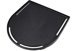 Uniflasy Cast Iron Half Grill Cooking Griddle for Coleman RoadTrip Swaptop Grills LX LXE LXX, Non-Stick Flat Cooking Pan BBQ Accessories, 1 Pack