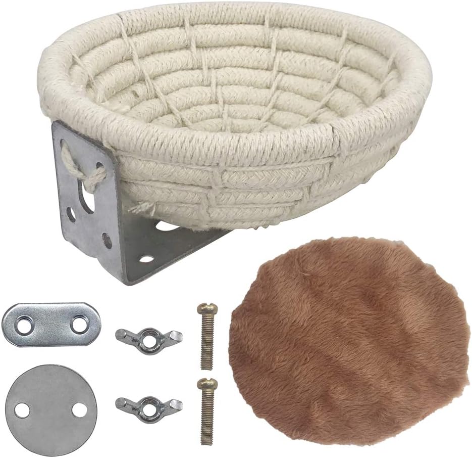 LIMIO Bird Nest Handmade Cotton Rope Parakeet Breeding Nest, Winter Warm Bird Breeding Hut Nest Bed, Small Parrot Cage Hatching Nest : Pet Supplies