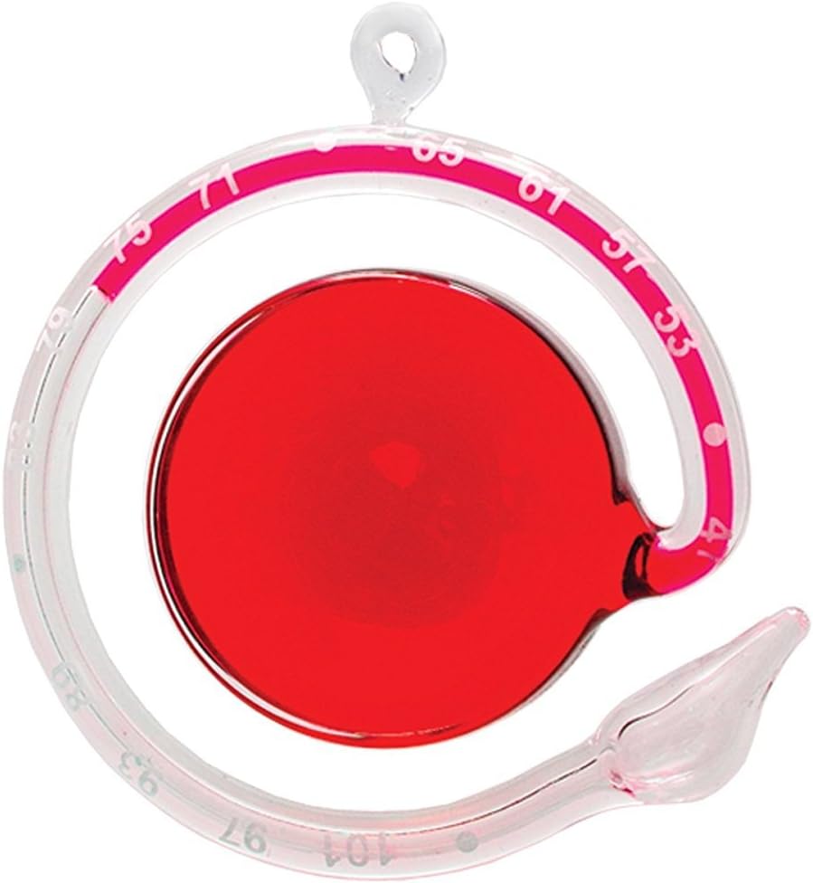 Glassic Gifts Hanging Twist Thermometer Glass Ornament