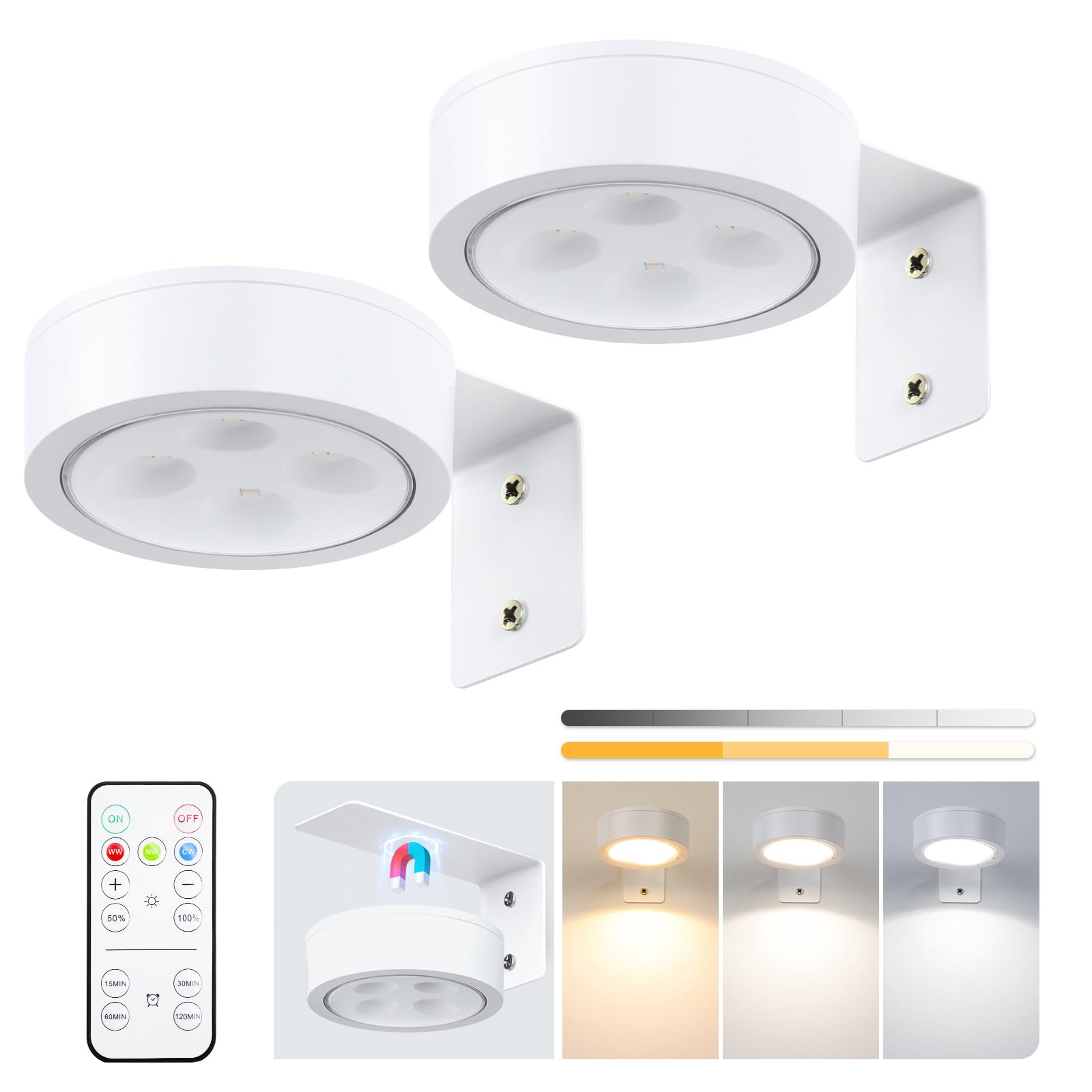 2-Pack Picture Light Battery Operated, LED Painting