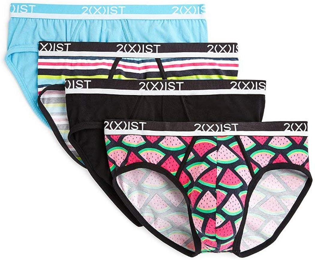 2(X)IST Men's Cotton Stretch No Show Brief 4-Pack at  Men’s Clothing store