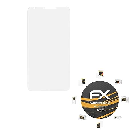 atFolix Panzerfolie kompatibel mit DOOGEE Y100 Pro Schutzfolie, entspiegelnde und stoßdämpfende FX Folie (3X)