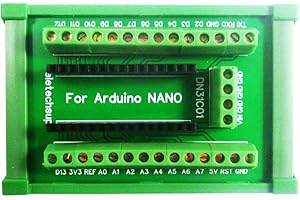 ELETECHSUP DIN Rail Mount Screw Terminal Block Breakout Module PLC Expanding Board for Arduino Nano V3.0 (1)