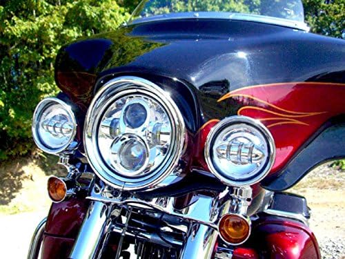 AutoOcean 7 Inch Round LED Headlight Conversion Kit DRL Assembly daymaker headlights Harley Davidson Motorcycle