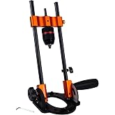 O'SKOOL Portable Multi-Angle Drill Guide, 60 Degree Adjustable Stand | Angle Scale, 1/2" Keyless Metal Chuck, 3/8" Hex Shank, Depth Stop Ring, For Flat And Round Workpieces,DAB014