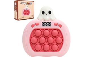 LAHAND Quick Push Bubble Game,POP Toy Fast Push Game,Quick Push Pop Fidget Toys for Kids 3-12 Years Old,6 Game Mode Upgrades,Handheld Puzzle Games for Halloween and Christmas,Sensory Toys (Ghost)