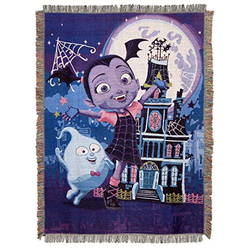 Disney's Vampirina, "Ghostly" Woven Tapestry Throw Blanket, 48" x 60", Multi Color