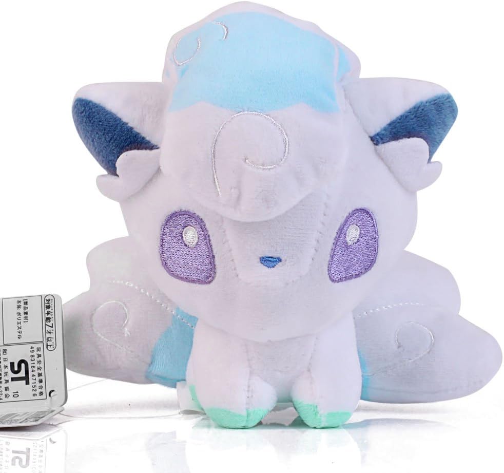 Trusty1618 Cute Alolan Alola Vulpix White Plush Stuffed Animal Toy Collectible Doll 7" Xmas Gift US