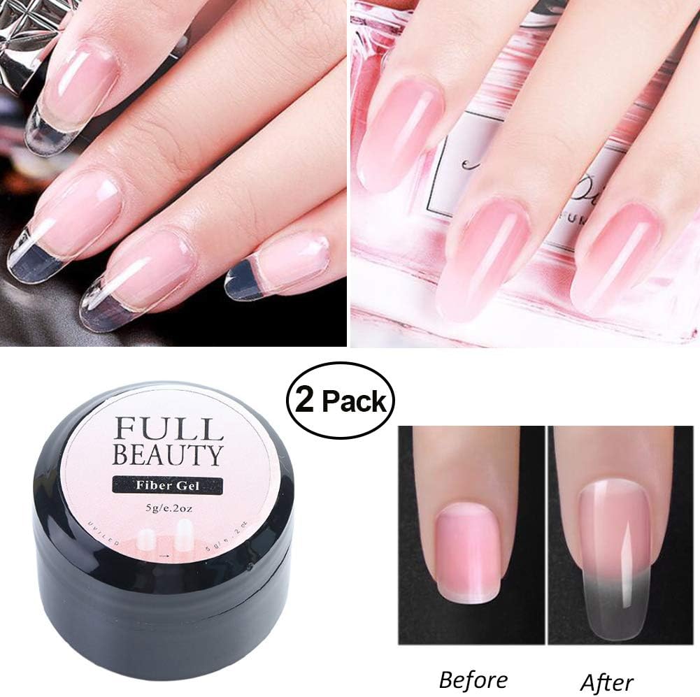 Nail Glue Cracked Nail Repair Gel Strengthen Long Lasting Harmless for UV Acrylic Broken Nails Gel Nail Fiber UV Gel Polish Fiberglass Extension Building Broken Nail UV Gel Extend Nail Tips