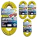 US Wire 25-FT 12/3 SJTW Heavy Duty Extension Cord (Yellow/Lighted Plug,4-Pk)