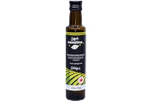 Cold-Pressed Roasted Camelina Oil, 250mL by Signé Caméline | High Smoke Point 475°F | Rich in Omega-3 | Notes of Roasted Haze