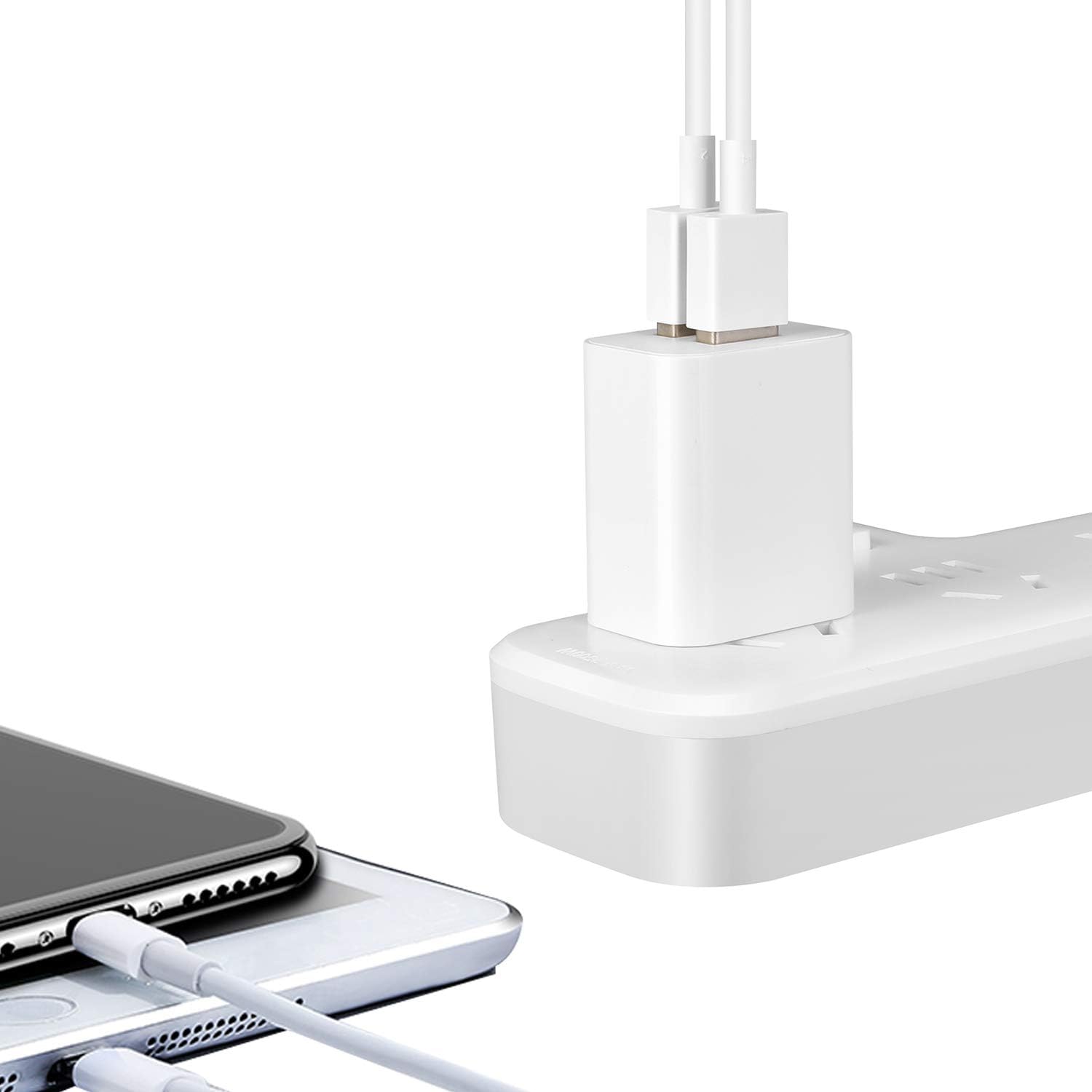 USB Wall Charger Plug 4 Pack 5V 2.1Amp Cube Dual Port Travel Power Charger Adapter for iPhone Xs/XS Max/XR/X/8/8 Plus/7/6S/6S Plus/6/SE/5S/5C iPad, Samsung Galaxy/S9/S8/S7/S6 LG and More: Home Audio & Theater