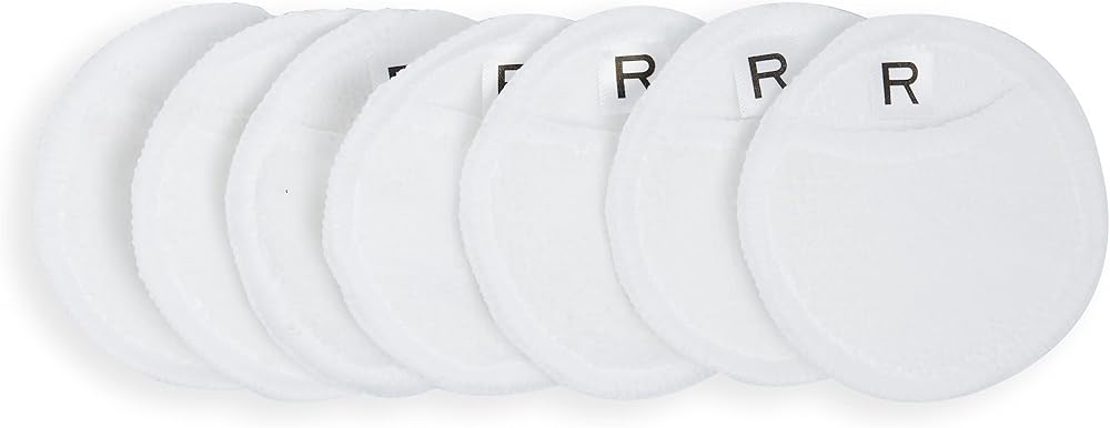 Revolution Beauty London White Reusable Cleansing Pads Makeup Remover 7pcs