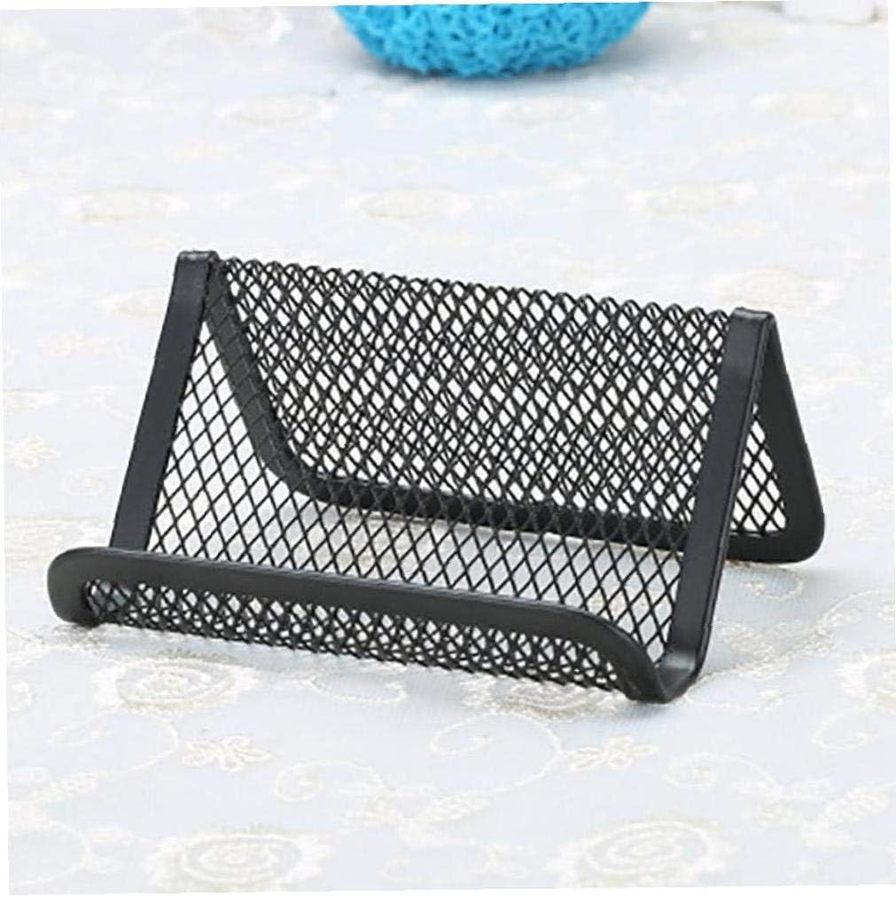 Business Cards Holder Desktop Iron Mesh Rack Rustproof Name Card Case