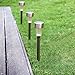 Solar Path Lights,Oak Leaf Led Pathway Landscape Solar Lights Outdoor With Low Voltage For Garden Driveway Patio Path Yard Backyard Walkway,12-Pack, Gunmetal