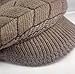 HINDAWI Winter Hats for Women Outdoor Warm Knit Snow Ski Crochet Skull Cap with Visor Brown