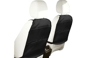 Bcxfbxd 2 Pack Car Seat Protector Large Back Seat Kick Mat Seat Cover with Mesh Storage Pockets Mud Dust Water Resistant for 