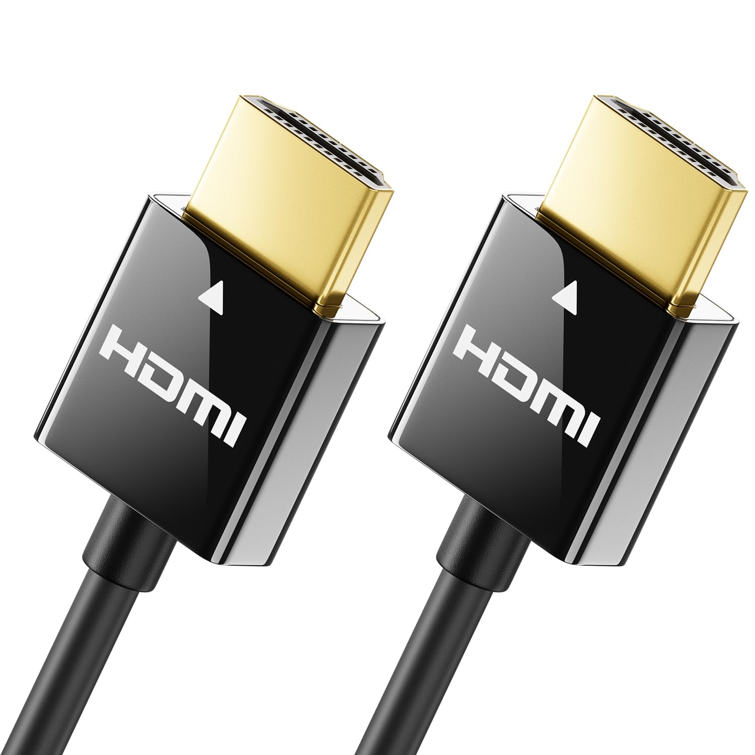 deleyCON 1m Flexible High-Speed HDMI Cable Slim with Ethernet (Latest Standard) 3D 4K UHD - Black