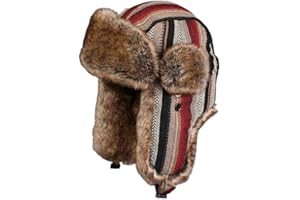 Cozomiz Unisex Winter Trapper Hat with Ear Flaps & Faux Fur Ushanka Aviator Hat Eskimo Hat