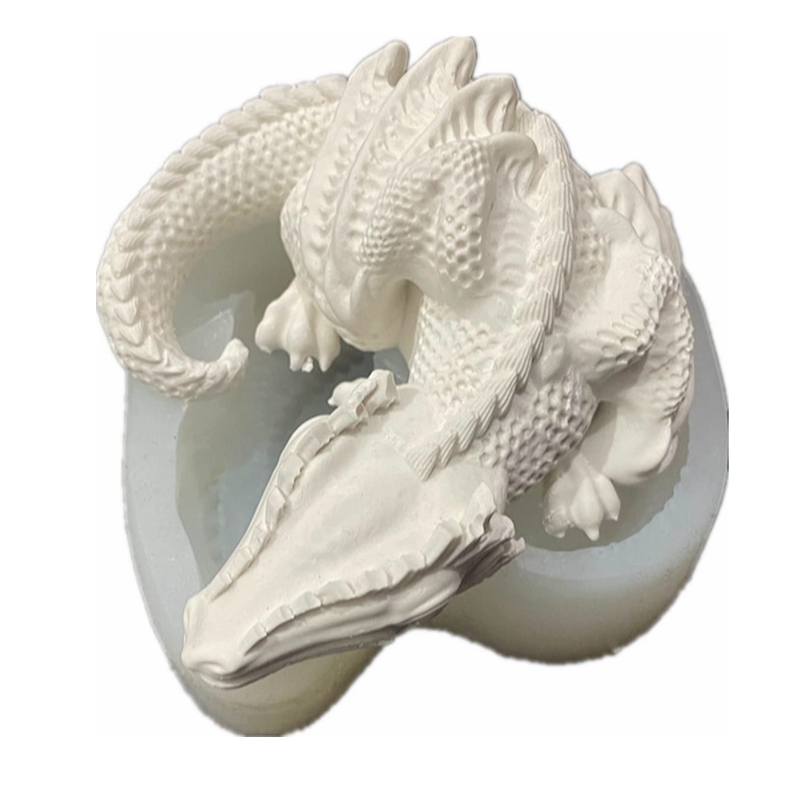 Photo 1 of Dragon Silicone Molds for Resin, Dragon Egg Shaped Silicone Mold for Baking, Fondant Cake Decorating, Candle Soap Making, Epoxy Resin Casting, Home Decor (Fire Dragon)
