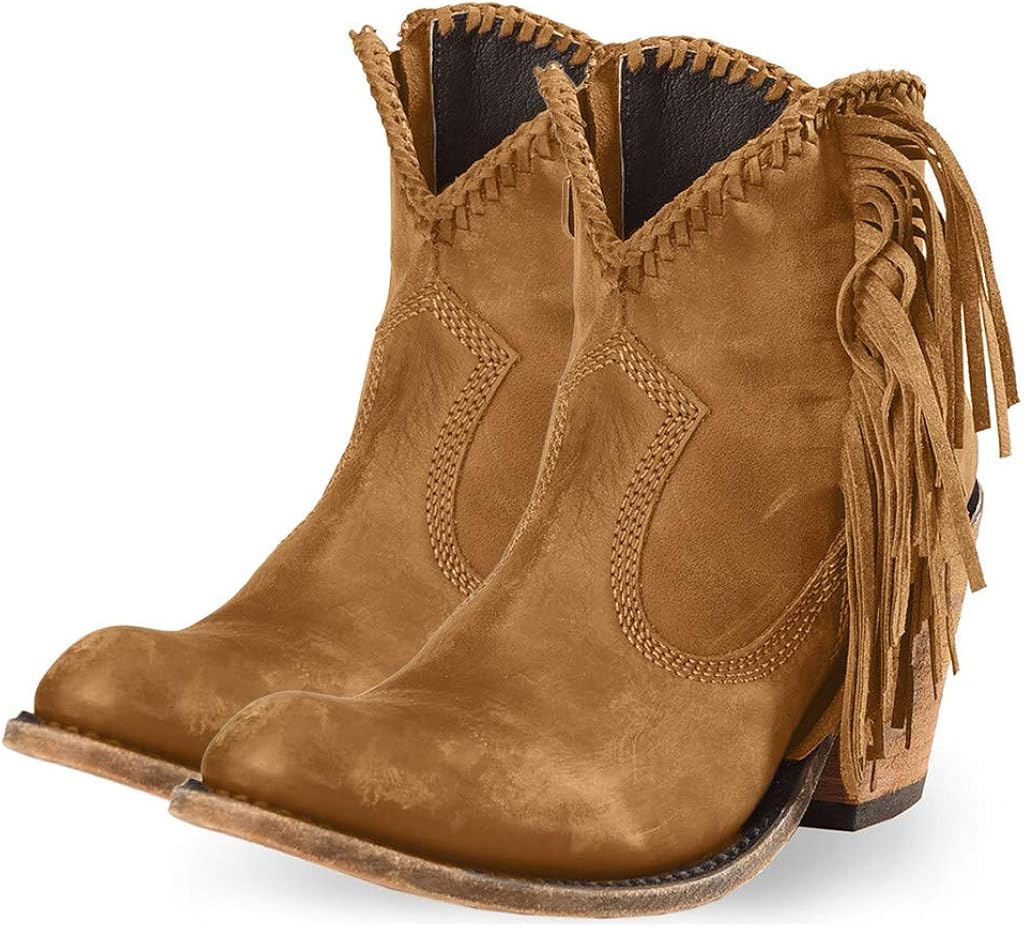 wide calf fringe boots