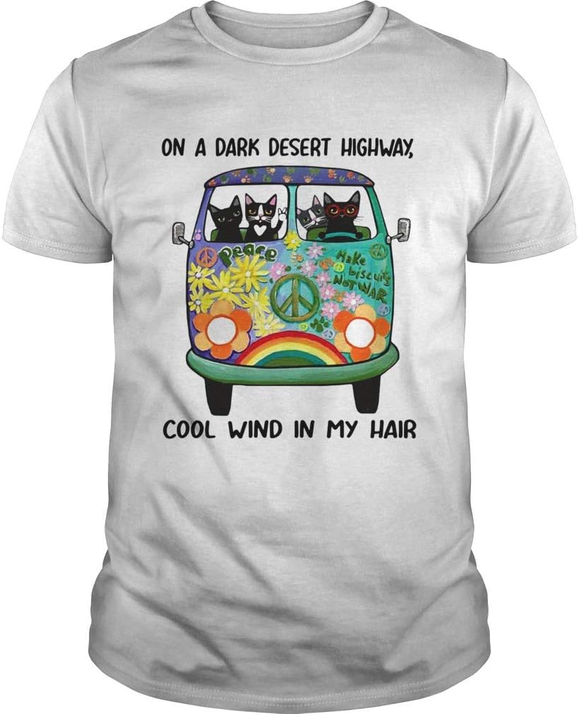 Bus Cats in a Dark Desert Highway Cool Wind in My Hair Tshirt