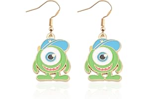 KUIYAI Monster Movie Merchandise Gift Big Eye Mike Lovers Earring Keychain Gift For WDW Fandom (BigEye Earring)