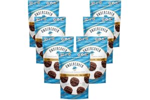 UNDERCOVER SNACKS Undercover Chocolate Quinoa Crisps - Dark Chocolate + Sea Salt Quinoa Crisps | 7-Pack, 3oz Bags of Mini Crisps | Gluten Free, Nut-Free, Allergen Friendly, Kosher, Plant-Based