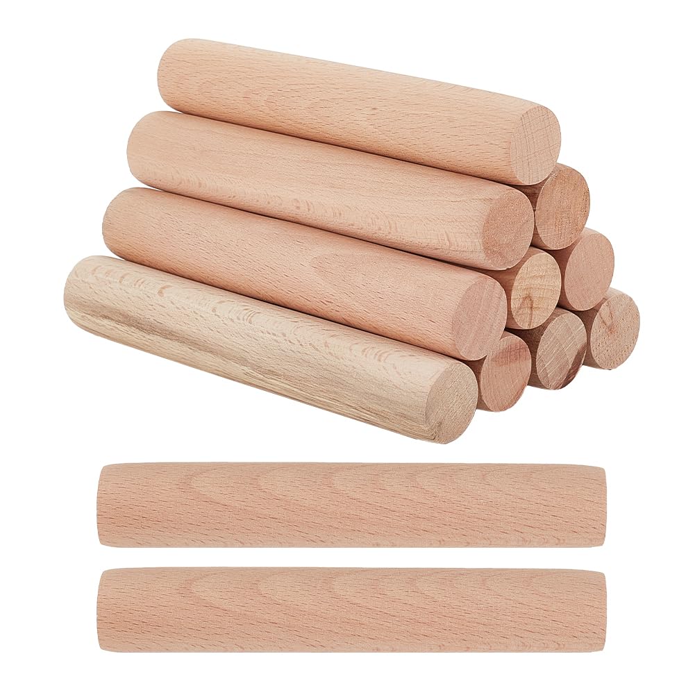 OLYCRAFT 12pcs Wood Rolling Pins 16.1cm Clay Rolling Pin Classic Wood Texture Rollers Wood Clay Roller for Clay Modeling Pottery Tools Craft Projects