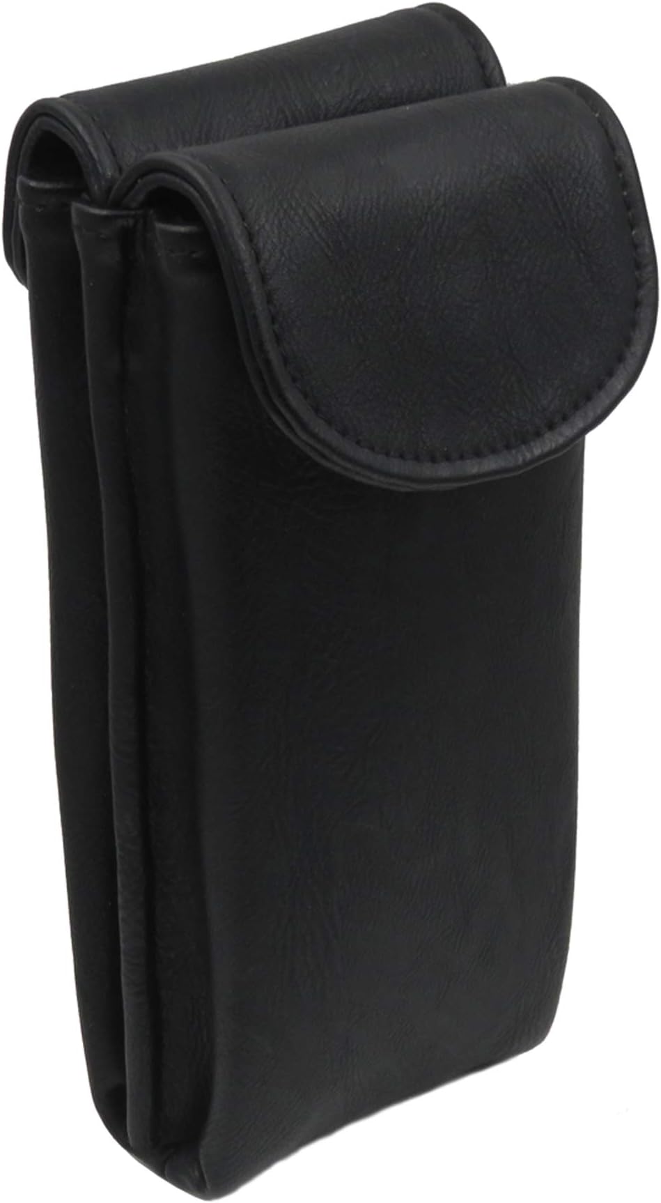 Double Eyeglass Case for 2 medium frames Semi Soft glasses pouch with magnetic closure & 2 cleaning cloths