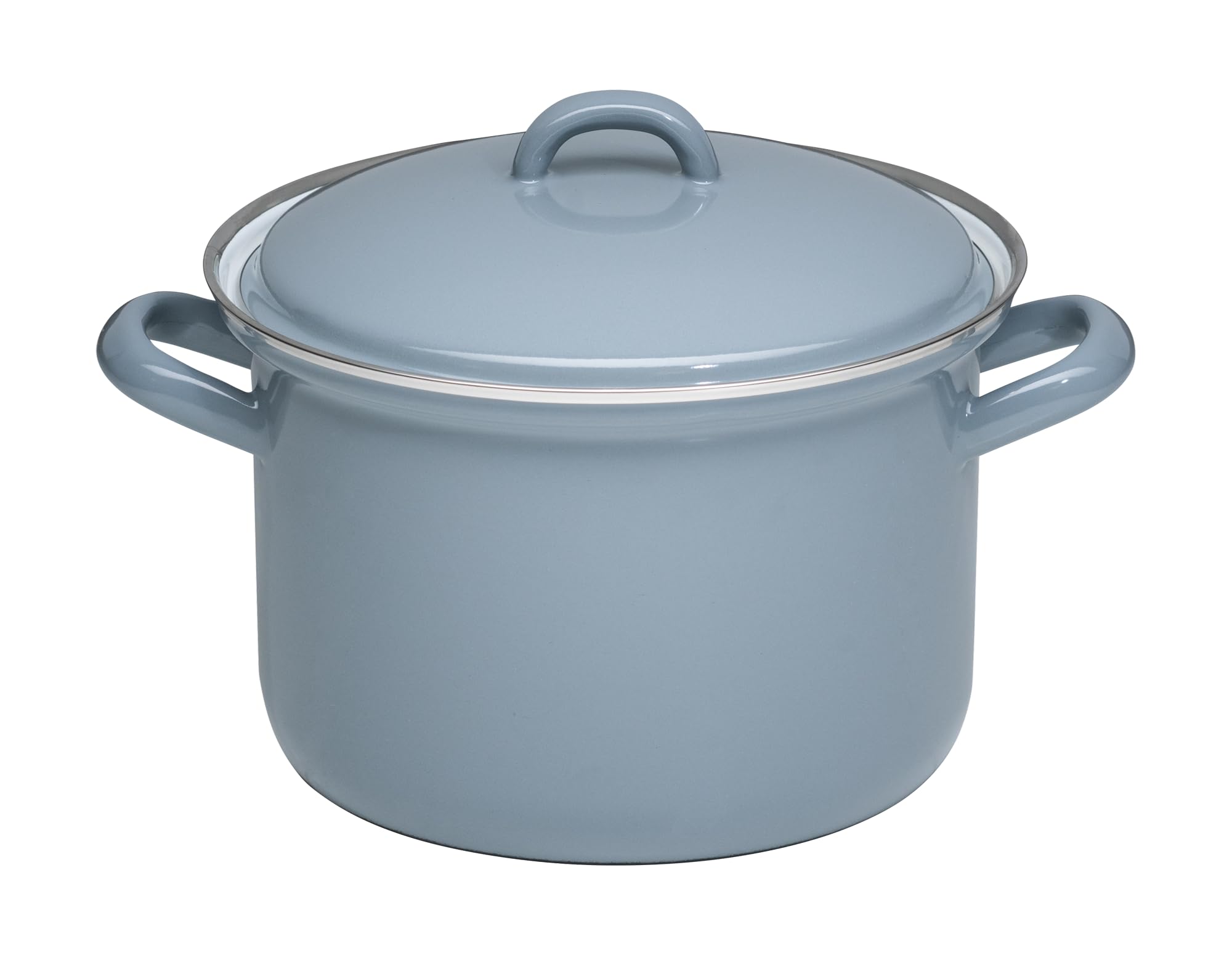 Riess 0124-065 Meat Pot with lid 20, Classic - Pure Grey, Diameter 20 cm, Capacity 3.5 litres, Height 18.2 cm, Enamel, Light Grey, 1.584kg, 27.6 x 21.7 x 18.2cm, Induction