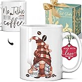 Koouyiedy Gnomes Mug Gifts for Coffee Lover Women Birthday Christmas, Coffee Lover Gnome Gifts for Girls Friend Daughter Sister Bestie 11OZ