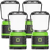 Lichamp LED Camping Lantern, Battery Powered LED Lights Camping Essentials, Portable Lanterns Flishlights for Emergency, Hurr