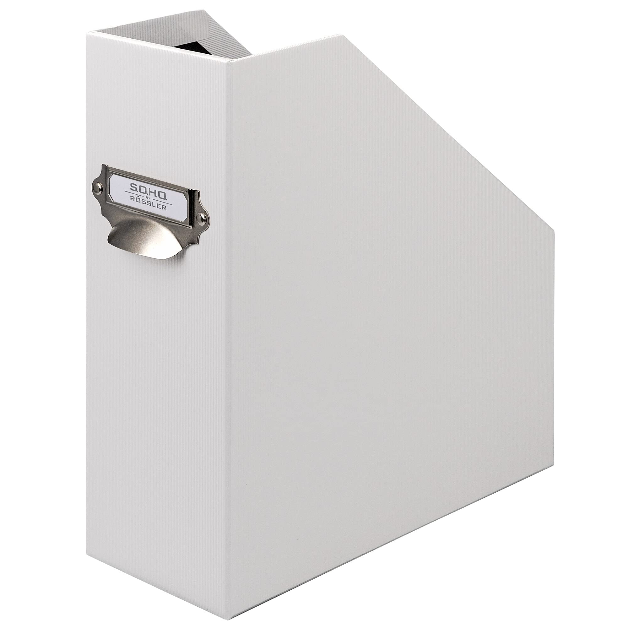 Rössler S.O.H.O. Magazine File Special Edition White for A4 with Handle and Index Holder