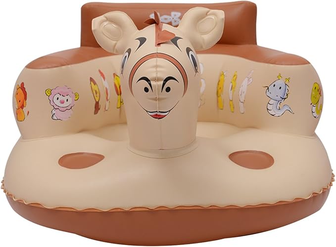 Lukis Kids Cartoon Inflatable Flip Out Sofa Mini Blow Up Chair Lounger Brown Amazon.co.uk