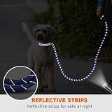 Taglory Rope Dog Lead with Padded Handle 1.0 cm Navy Reflective 1.5 m view 5